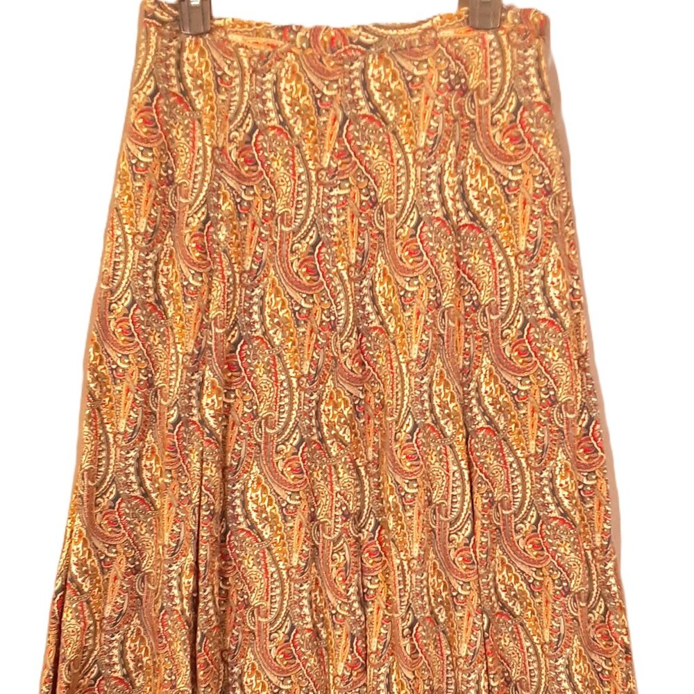 Koret Woman's Ankle Length Skirt Size 12, Fall colors, Zip/Button, Pockets